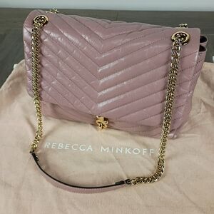 Rebecca Minkoff Edie Flap Pink/Taupe w/Gold